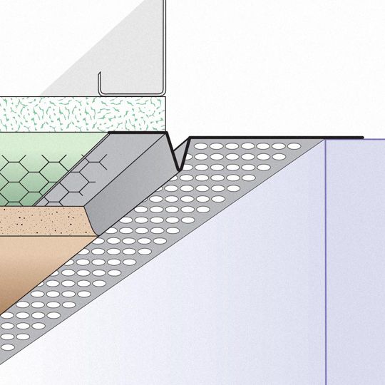 Stockton Products 2" x 10' Galvanized Single Point Vent Screed with 3/4" Ground & 1/8" Holes