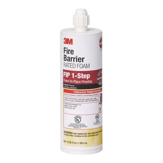 3M Fire Barrier Rated Foam FIP 1-Step - 12.85 Oz. Cartridge