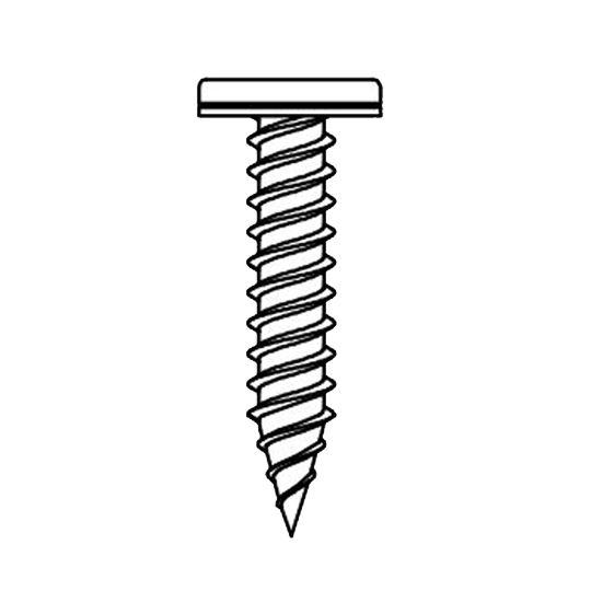 Ideal Roofing #12 x 1" Galvanized Wood Screws with Nylon Washers - Box of 100