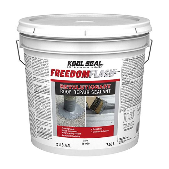 Kool Seal FreedomFlash&trade; Revolutionary Roof Repair Sealant - 2 Gallon Bucket Grey