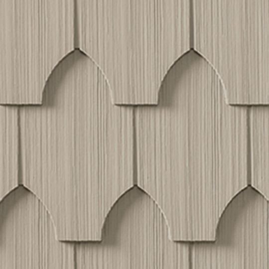 CertainTeed Siding Cedar Impressions&reg; Single 6-1/3" Polymer Half-Cove Edge Shingle Siding Sterling Grey