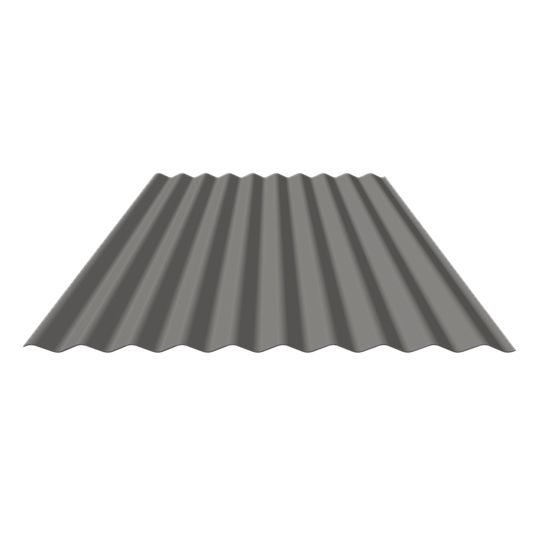 ASC Building Products 29 Gauge x 2' x 8' Corrugated Panel Zincalume Plus