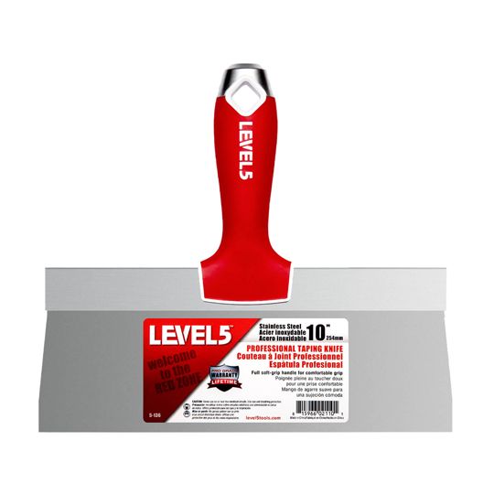 Grabber Construction Products 10" Level 5 Soft Handle SS Taping Knife