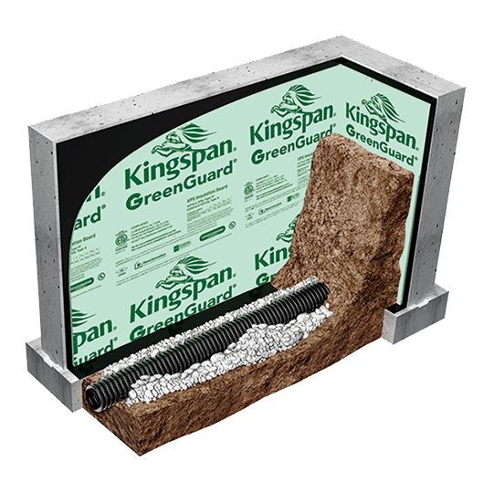 Kingspan Insulation 3" x 4' x 8' GreenGuard&reg; Type IV (25 psi) Scored Square Edge XPS Insulation Board