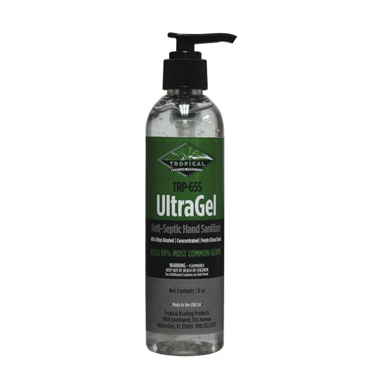 Tropical Roofing Products UltraGel Hand Sanitizer - 8 Oz. Bottle