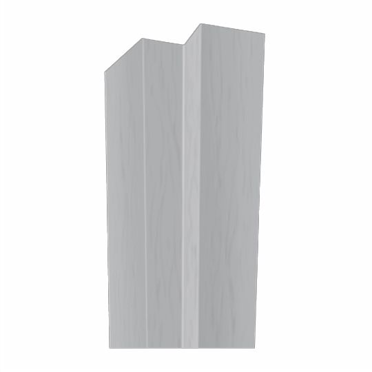 Quality Edge .016" x 10' TruCedar&reg; Steel One-Piece Inside Corner Block White