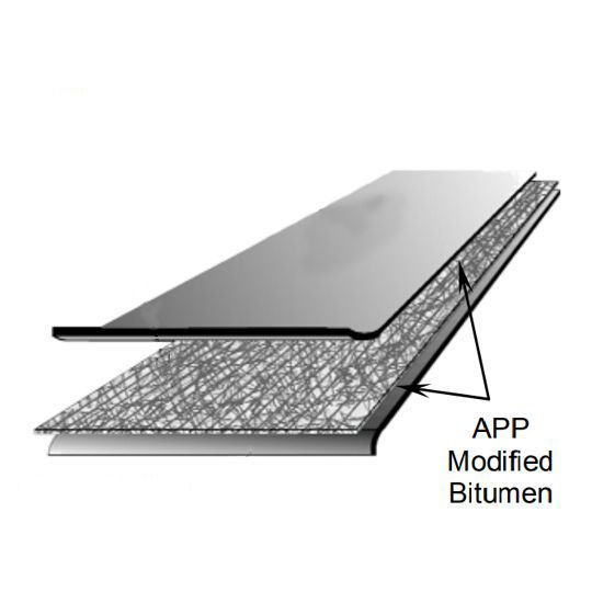 Elevate 3'3" x 32'10" APP 170 Cool Smooth-Surface APP Modified Bitumen Membrane 1 SQ. Roll