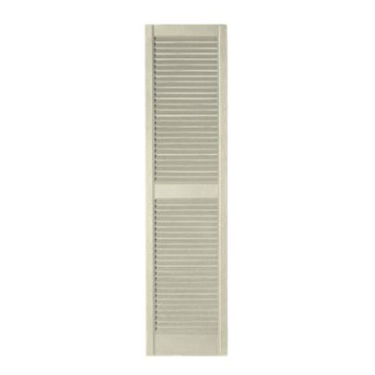 Mastic 15" x 95" Standard Open Louvered Shutters - Regular Style Sand Dollar