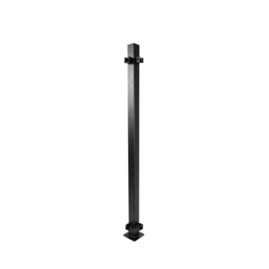 Fortress Building Products 2" x 45-1/2" Fe26 Steel Corner Post with Pre-Attached UB-04 1" Brackets Black Sand