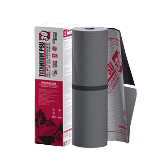 Titanium PSU30 Peel & Stick Synthetic Roofing Underlayment - Dynamic Metals LLC - 2 SQ. Roll Grey