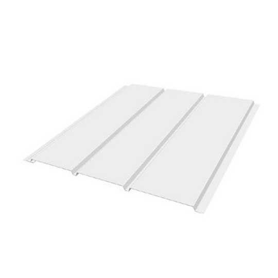 Edco Products 12" x 12' Aluma-Kore&reg; Plain Tri Soffit - Entex Finish Sandtone