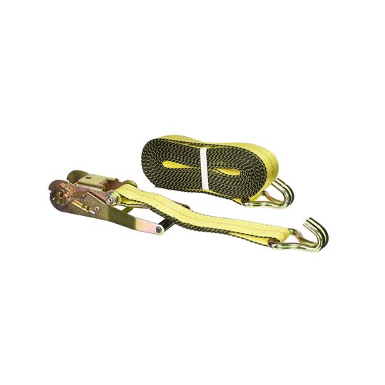 Pacific Cargo Control 2" x 30' Ratchet Strap with Wire Hook Yellow