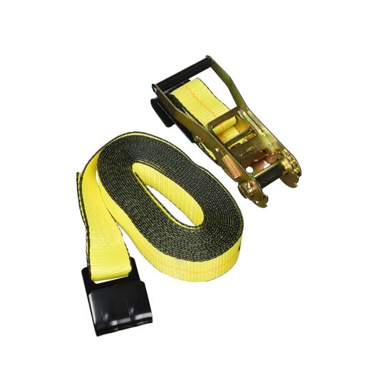 Pacific Cargo Control 2" x 30' Ratchet Strap with Flat Hook Yellow