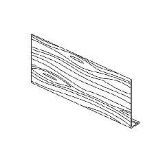 Klauer Manufacturing Company .024" x 6" x 12' Woodgrain Aluminum Fascia