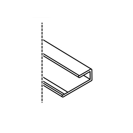 Klauer Manufacturing Company 1/2" x 12' Aluminum J-Channel White