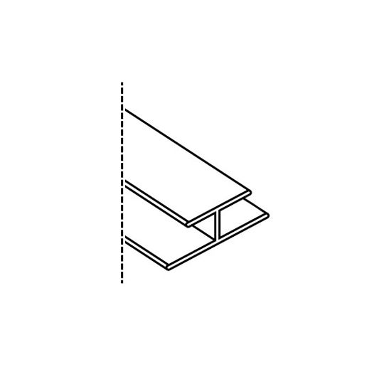 Klauer Manufacturing Company H Bar Aluminum Soffit Miter Divider White