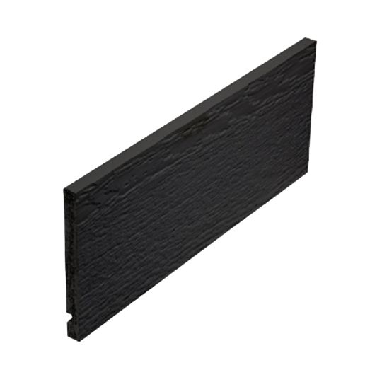 Wausau Supply 4/4" x 8" x 16' Diamond Kote&reg; Woodgrain Plowed Fascia - Pack of 2 Onyx