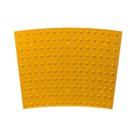 ADA Solutions 2' x 33-1/4" Cast-In-Place Replaceable Radius Tactile Warning Surface Panel Brick Red