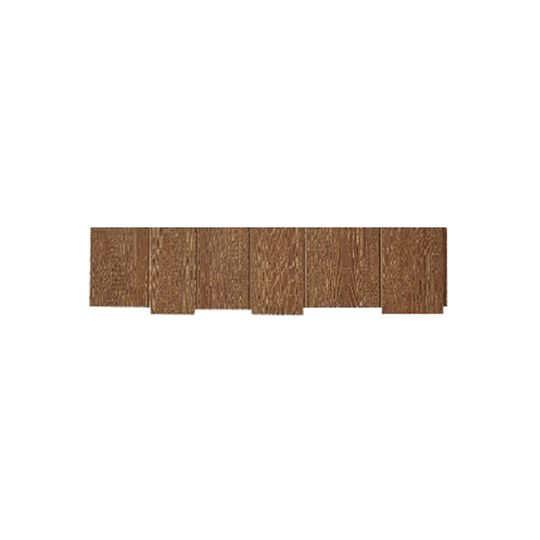 Wausau Supply 3/8" x 12" x 4' Diamond Kote&reg; Cedar RigidShake&trade; Staggered Edge Shake Siding Chestnut