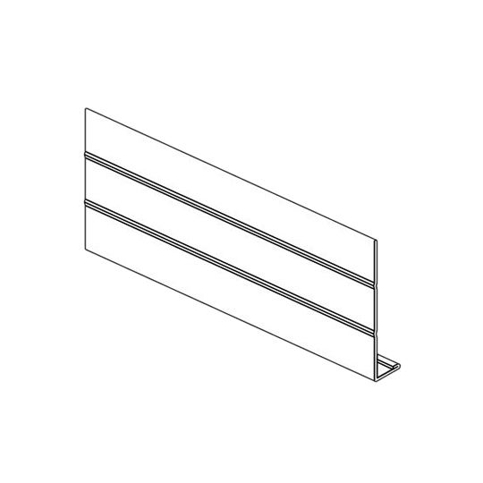 Klauer Manufacturing Company .024" x 8" x 12' Ribbed Aluminum Fascia Snow White