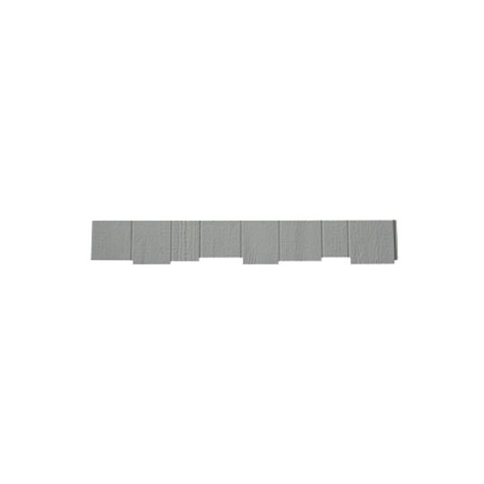 Wausau Supply 3/8" x 7" x 4' Diamond Kote&reg; Woodgrain RigidShake&trade; Staggered Edge Shake Siding White