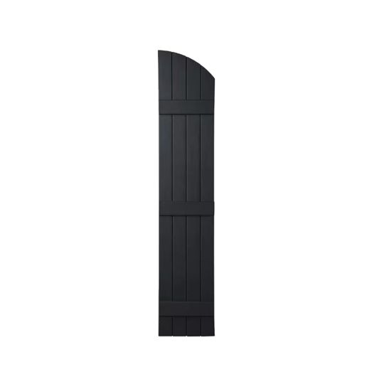 Mastic 14" x 85" Arch Top Board & Batten Shutter Black